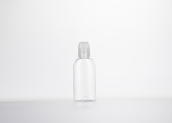 작은 대합조개 껍질 여행과 플립 캡 비어 있는 플라스틱 병 용기