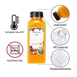 도매 250ml 350ml 500ml 플라스틱 주스 병