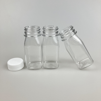 8oz 16oz 맑은 플라스틱 주스 컨테이너 PP 캡과 함께
