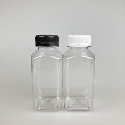 8oz 16oz 맑은 플라스틱 주스 컨테이너 PP 캡과 함께