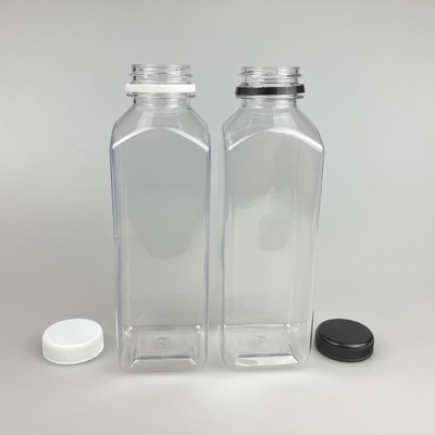 8oz 16oz 맑은 플라스틱 주스 컨테이너 PP 캡과 함께