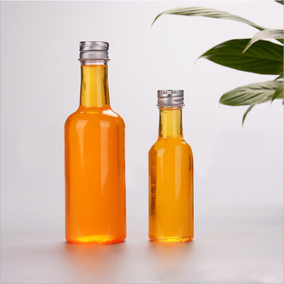 추천 50ml PET 플라스틱 병 주스 천연 주스 로고 병에 정액 병에 대한 사용자 지정 라벨 재고