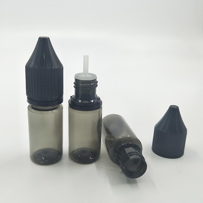 10 ml 투명한 애완용 플라스틱 병과 흰색/검은 변조 방지 뚜??