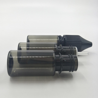 10 ml 투명한 애완용 플라스틱 병과 흰색/검은 변조 방지 뚜??
