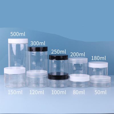 280ML 투명한 플라스틱 용기 뚜?? 이 있는 화장품 상자