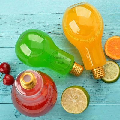 500ml 플라스틱 램프 램프 램프 모양 플라스틱 음료 병 알루미늄 캡과 함께 램프 램프 모양 램프 모양