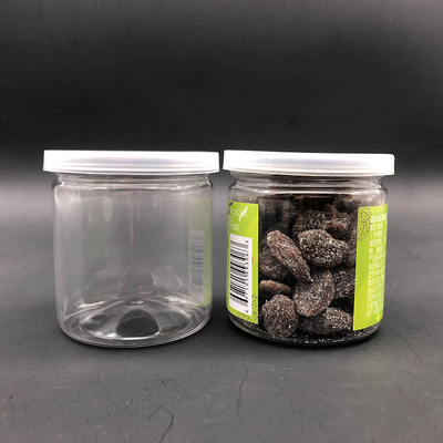 식품 등급 팝 캔 PET 투명한 플라스틱 캔 직경 80mm 300# 알루미늄 쉬운 오픈 엔드