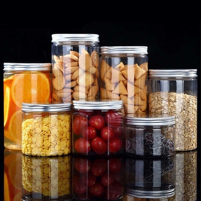 투명한 플라스틱 컨테이너 사용자 정의 로고 2oz-8oz 용량 알루미늄 뚜??