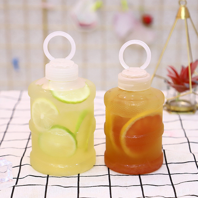 Modern Clear Milk Tea Flasks with Screw On Lid 0.5kg 용량 다양한 크기의 손잡이