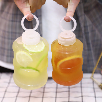 Modern Clear Milk Tea Flasks with Screw On Lid 0.5kg 용량 다양한 크기의 손잡이