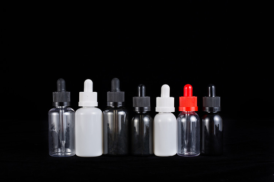 드롭퍼 병 10-120ml 매끄러운 나사 캡 사용자 지정 로고 투명 검은 사용자 지정