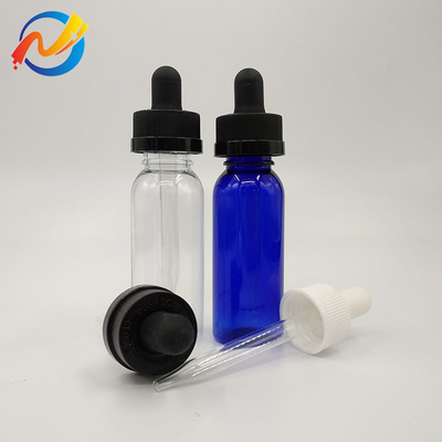 15ml 사용자 지정 로고 플라스틱 방울병 부드러운 표면 투명 검은 색 사용자 지정