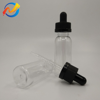 15ml 사용자 지정 로고 플라스틱 방울병 부드러운 표면 투명 검은 색 사용자 지정