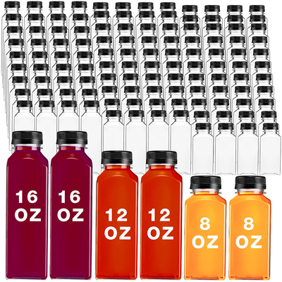 현대 사각형 둥근 플라스틱 거품 차 캔 손잡이 누출 방지 뚜?? 120ml-500ml 용량
