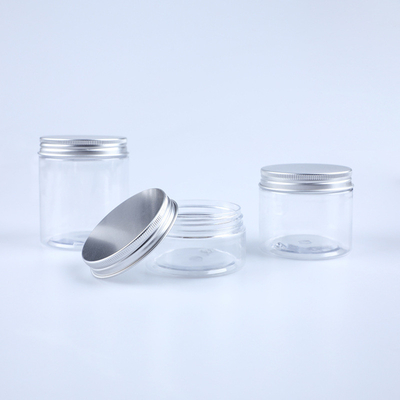 식품 등급 빈 화장품 몸 스크럽 얼굴 마스크 용기 PET 선명 30ml 500ml plast jar with lid
