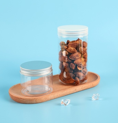 식품 등급 빈 화장품 몸 스크럽 얼굴 마스크 용기 PET 선명 30ml 500ml plast jar with lid