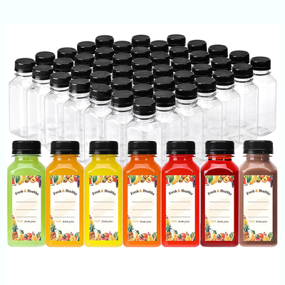 현대 사각형 둥근 유리 우유 차 병 120ml 250ml 500ml 용량