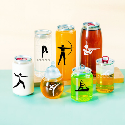 플라스틱 음료 캔 330ml 500ml 커피용 소다 음료 병 뚜?? 이 있는 우유