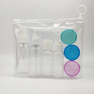 30ml, 50ml, 60ml 사이즈의 플립 톱 캡과 함께 투명한 UV 전자기 플라스틱 로션 병