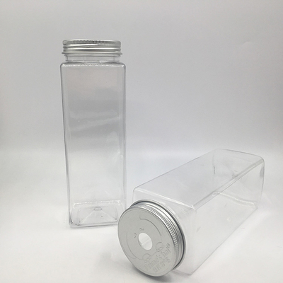 500ml 광장 맑은 플라스틱 우유 차 병 주스 및 커피