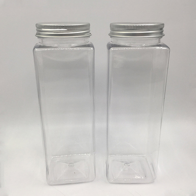 500ml 광장 맑은 플라스틱 우유 차 병 주스 및 커피