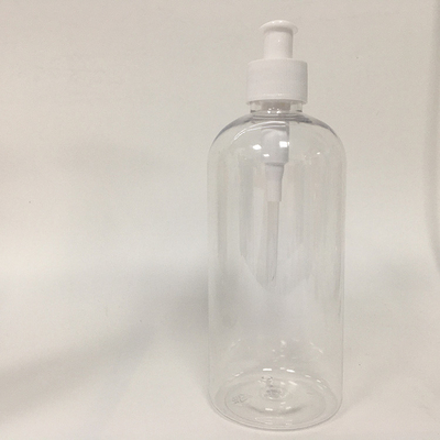화장품용 펌프 및 실크스크린 인쇄로 24mm 재사용 가능한 분홍색 둥근 PET 병