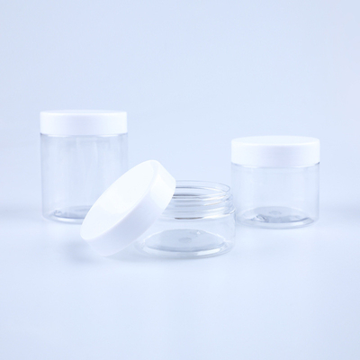 PET 플라스틱 용기 1oz 2oz 4oz 6oz 8oz 12oz 16oz 알루미늄 뚜?? 을 가진 투명한 넓은 입 플라스틱 용기
