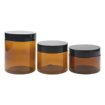 PET 플라스틱 용기 1oz 2oz 4oz 6oz 8oz 12oz 16oz 알루미늄 뚜?? 을 가진 투명한 넓은 입 플라스틱 용기