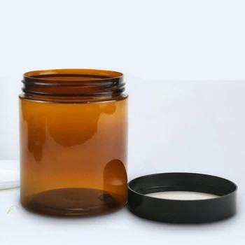 PET 플라스틱 용기 1oz 2oz 4oz 6oz 8oz 12oz 16oz 알루미늄 뚜?? 을 가진 투명한 넓은 입 플라스틱 용기