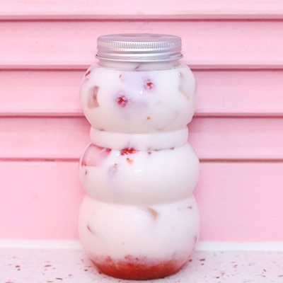 8oz 12oz 16oz 둥근 주스 플라스틱 병 음료용 포장 스크루 뚜?? 새 빈 애완 동물 병