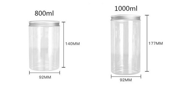 식품 등급 흰색 플라스틱 4oz 8oz 300ml 500ml 둥근 모양 빈 눈 크림 얼굴 크림 항아리 16oz 용기