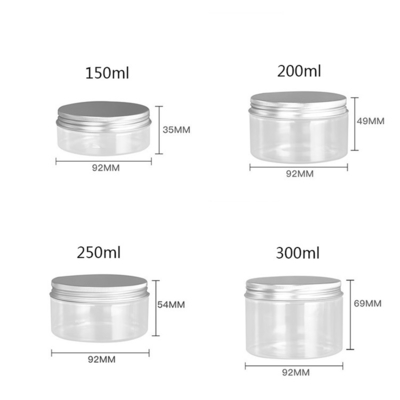 식품 등급 흰색 플라스틱 4oz 8oz 300ml 500ml 둥근 모양 빈 눈 크림 얼굴 크림 항아리 16oz 용기