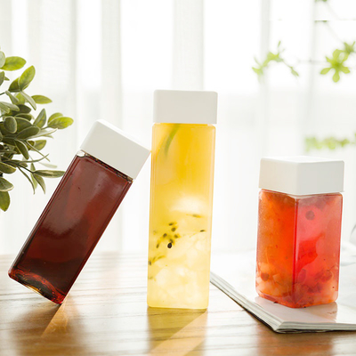 크리스탈 맑은 500ml BPA 없는 고립 플라스틱 우유 차 병