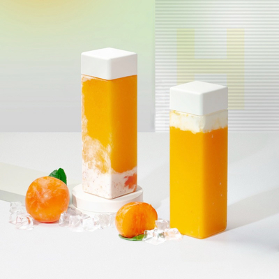 크리스탈 맑은 500ml BPA 없는 고립 플라스틱 우유 차 병