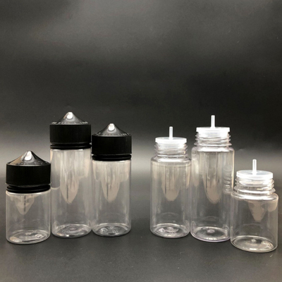 10ml 15ml 30ml 60ml 80ml 100ml 용량으로 커스터마이징 할 수 있는 맑은 PET E 액체 병