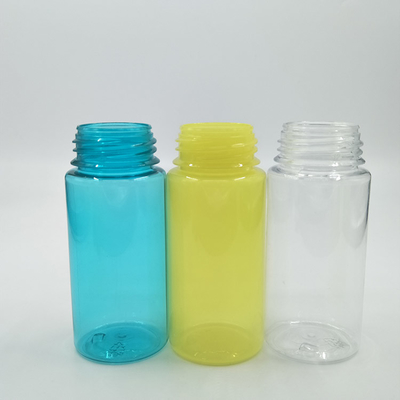 30ml 용량의 어린이 보호 스크루 캡을 가진 맞춤형 투명한 원형 PET E 액체 병