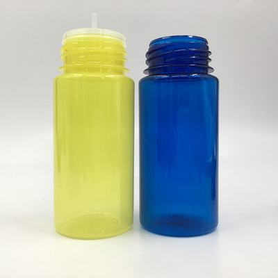 30ml 용량의 어린이 보호 스크루 캡을 가진 맞춤형 투명한 원형 PET E 액체 병