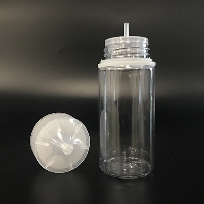 E 액체용 금속 나사 캡이 있는 100ml 선명한 PET 플라스틱 병