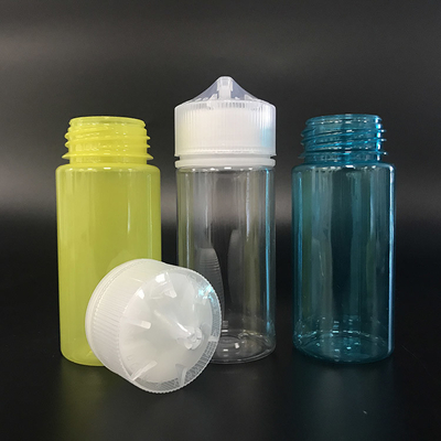 E 액체용 금속 나사 캡이 있는 100ml 선명한 PET 플라스틱 병