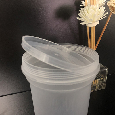 누출 방지 뚜?? 이 있는 조정 가능한 중형 플라스틱 우유 차 병