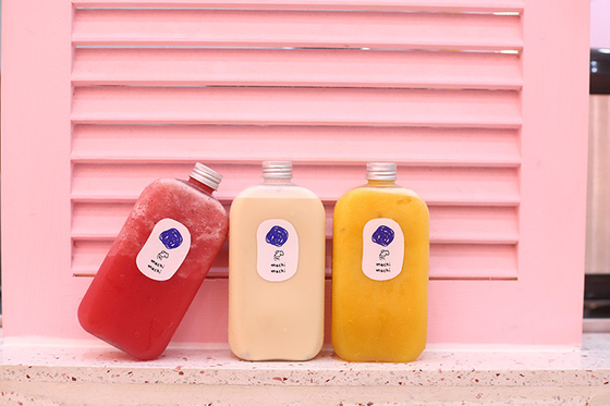 Modern Clear Milk Tea Storage Flasks With Screw On Lids 0.5kg 현대 맑은 우유 차 저장 병 뚜?? 에 나사 가 있는 0.5kg