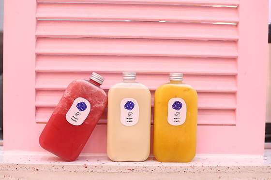 Modern Clear Milk Tea Storage Flasks With Screw On Lids 0.5kg 현대 맑은 우유 차 저장 병 뚜?? 에 나사 가 있는 0.5kg
