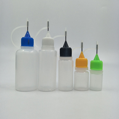 사용자 지정 로고 15ml 방울 병 정밀 액체 분배를 위한 플라스틱 맑고 검은색