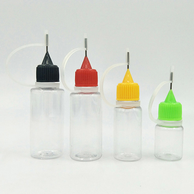 용량 라인을 가진 30ml 투명한 PET E 액체 유리 병