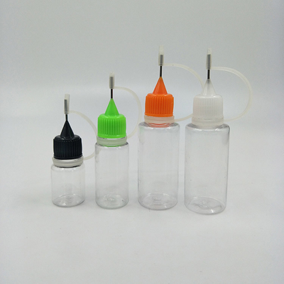 용량 라인을 가진 30ml 투명한 PET E 액체 유리 병