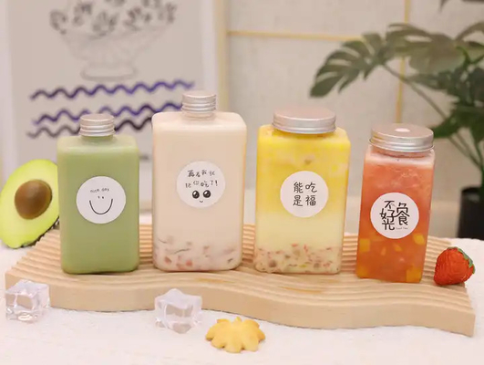 누출 방지 이중 단열 우유 차 병 250ml 손잡이