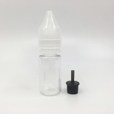 10ml PET 병과 투명한 어린이 보호 캡을 사용하여 안전한 E 액체를 보관하십시오.