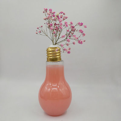 튼튼한 램프 전구 모양 플라스틱 병 전구 음료 병 애완 동물 주스 우유 병 수요