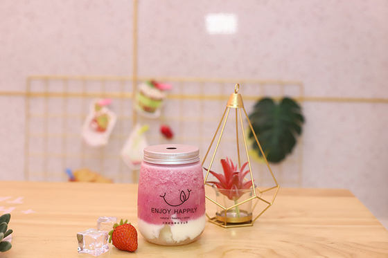 1000ml 뚜?? 에 스크루 버블 차 유리병 우유 차