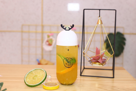 주문형 누출 방지 250ml 플라스틱 주스 병 뚜?? 에 나사